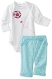 Robeez Baby-girls Newborn Flower Bodysuit With Pants
