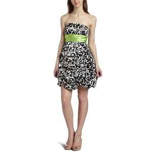 Jump Junior’s Printed Pick Up Dress With Lime Accents