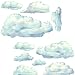 Instant Murals 10 Large Clouds Nursery Wall Transfer Sticker Mural