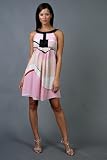 Pink Square Cut-out Print Dresses by Signette