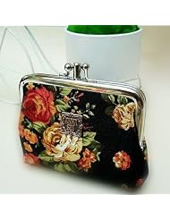 Beautiful Anna Sui Vintage Floral Victorian Style Double Pockets Coin Purse... by 