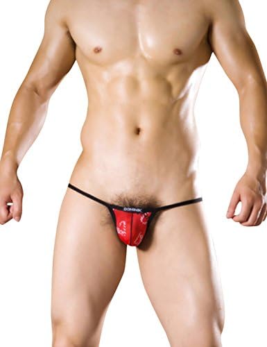 Dominik Mens Low Rise Sexy Thong Jock G-String (F(27-32"), Red ODR4039)