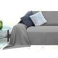 Tagesdecke Microfaser Plaid 210x280 cm anthrazit