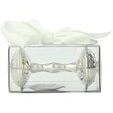 Mud Pie Baby Classic Keepsakes Silver-Plate Rattle, Cross