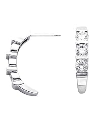 Pair of 14K White Gold Diamond Earrings - 0.48 Ct. -- LIFETIME WARRANTY
