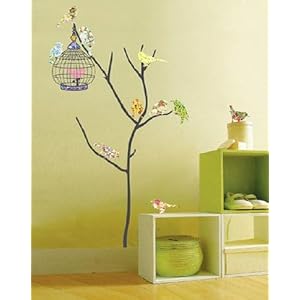 Birds & Bird Cages Peel & Stick Wall Art Sticker Decals