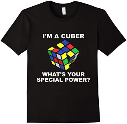 Men's Rubiks Cube T Shirt | Cuber Tee | Rubiks Cube Gifts Large Black