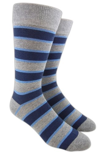 Bold Stripe Men's Cotton Blend Dress Socks