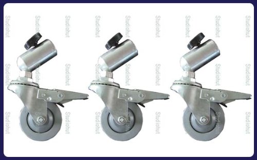 Studiohut Wheel Caster Set for light stands, boom stands or other photo studio equipment (22mm)