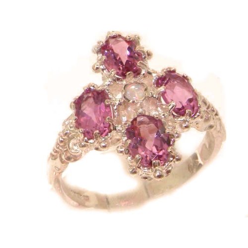 Click To Heavy Weight Victorian Design Solid Rose Gold Natural Pink Tourmaline & Fiery Opal Ring - Finger Sizes 5 to 12 Available Details... Heavy Weight Victorian Design Solid Rose Gold Natural Pink Tourmaline & Fiery Opal Ring - Finger Sizes 5 to 12 Available