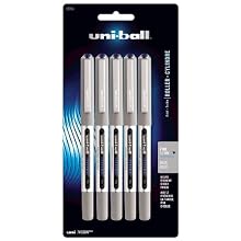 uni-ball Vision Stick Fine Point Roller Ball Pens, 5 Blue Ink Pens (60355PP)