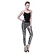 Tirain Footless Liquid Wet Look Shiny Metallic Stretch Hot Stripes Leggings