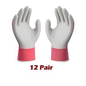 ATLAS Fit 370 Pink Thin Nitrile Gloves Medium M *12-Pack*