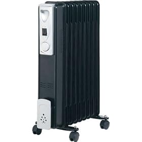Oil Filled Radiator 2kw Black Slimline
