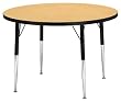 Jonti-Craft 6433JCT188 KYDZ ACTIVITY TABLE - ROUND - 48 INCH DIAMETER, 11 INCH - 15 INCH HT - RED