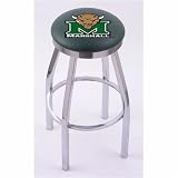 Marshall Thundering Herd 30 Single-ring Swivel Bar Stool with Chrome Accent Ring