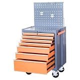 Excel 7 Ball-Bearing Drawers Cabinet with Peg Board - TB205B-XPB