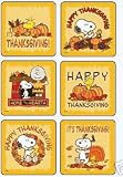Peanuts Snoopy, Woodstock, Charlie Brown - Large Thanksgiving Stickers