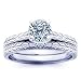 18ct Solid White Gold 0.5ct D-VS2 Round Diamond Matched Wedding Sets Size O