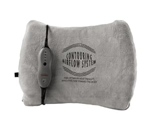 Sunbeam Back Contouring Heating Pad with Lumbar Support, Gray, Hourglass