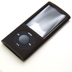 Rix iJacket iPod nano5th専用 なめらかシルクタッチ シリコンケース 液晶保護フィルム付 スモーキーブラック RX-IPS5GNASB