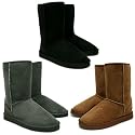 New Womens Snugg Short Fur Classic Sheepskin Style Boots