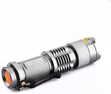 LS005 Q5 300lm Mini Zoomable EDC LED Flashlight Silver(1*AA/1*14500)