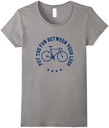 Women's Put The Fun Between Your Legs Cycling Shirt Large Slate