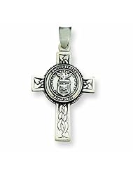 Sterling Silver Us Air Force Cross Pendant