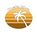 Costa Rica Orange Palm Dark Maternity Tee