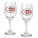 Cincinnati Reds MLB 2pc Wine Glass Set - Primary Logo