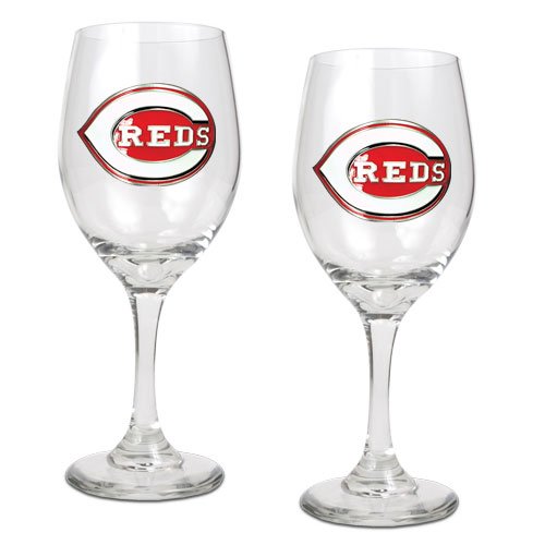 Cincinnati Reds MLB 2pc Wine Glass Set - Primary Logo
