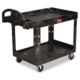 Rubbermaid 4520 88 Heavy Duty 2 Shelf Utility Cart with Lipped Shelf (Medium) Black 41wiHy2XFML. SL160 Rubbermaid 4520 88 Heavy Duty 2 Shelf Utility Cart with Lipped Shelf (Medium) Black