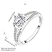 fashion 925 sterling silver jewelry luxury zircon classic upscale wedding ring size 7 white