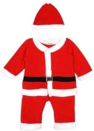 Children's Christmas Santa Costume Set Boys Girls Winter Clothes Suits Small