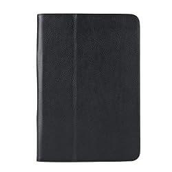 Black Carbon Fiber Folio Leather Stand Case for Motorola Xoom