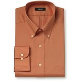 Izod Easy Care Cotton Twill Solid Dress Shirt - Button Down Collar Style#: A2300434 Color: 846 CANTALOUPE Neck: 18 Sleeve: 34-35