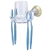 American Standard 8040.061.246 Prairie Field Clear Glass Tumbler/Toothbrush Holder, Satin with Polished Brass Accents