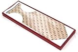 Mens Designer Hand Made 100% Silk Tie - Gold Metallic Design - Complete with Gift Box