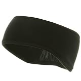 Reversible Fleece Headband-Black Black W12S25E