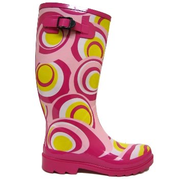 Pink Circle Festival Wellies Wellington Boots