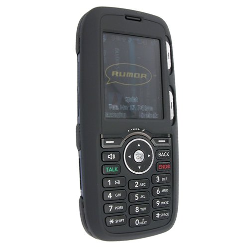 Clip-on Rubber Coated Case for LG Rumor LX260, Black