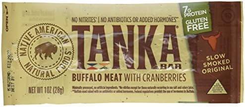 Tanka Bar Natural Buffalo Cranberry Bar, 1 Ounce -- 12 per case.