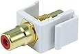 Monoprice 106548 Keystone Jack-Modular RCA with Red Center, White