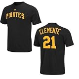 Pittsburgh Pirates Roberto Clemente Black Name and Number T-Shirt Size: XL