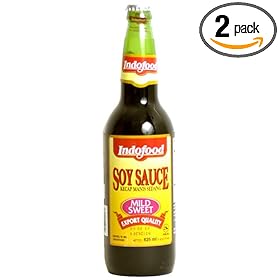 Indofood Kecap Manis Sedang - Mild Sweet Soy Sauce, 21-Ounce Bottle (Pack of 2)