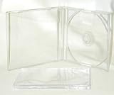5 SLIMLINE 7MM Clear CD Jewel Boxes with Built In Clear Tray #CDBS78 - Also Called CD-5s or Maxi, Commonly Used for Imported CD Singles