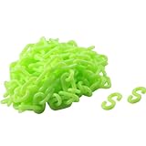 プラスチックチェーン #6 蛍光黄色 5m  (Sフック2個付き)