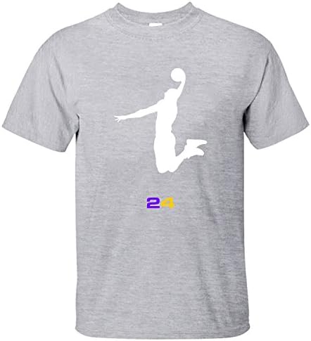 SKVV Men's Los Angeles Lakers #24 Kobe Bryant Black Mamba Anniversary T-Shirt grey XXL