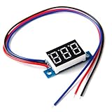 DC0-100Vデジタル電圧計LED表示パネル35*14*10ミリ　3ライン式　（0.36インチ赤色）